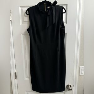 Calvin Klein Women's Sleeveless Bow Neck Shift Dress, Size 16